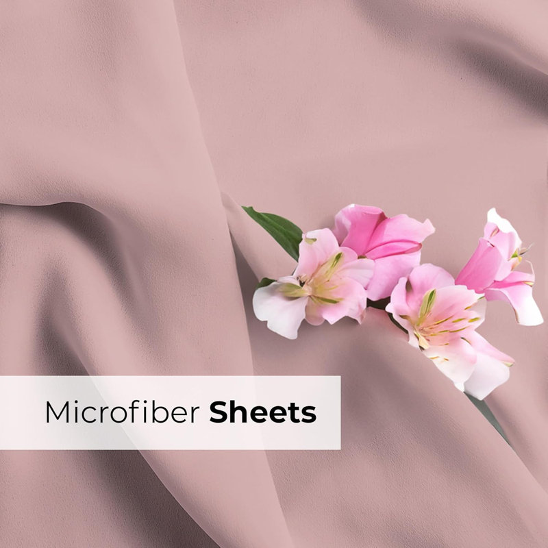 Extra Deep Pocket Sheet Set, Cooling & Breathable Bed Sheets, Soft Hotel Luxury Bedding, Fits 18–24 Inch Mattress, Mauve