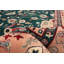 Tapis de la zone en laine bleu/beige 9 pi 1 po x 12 pi 6 po one-of-kind à la main-noué la 2010 Condrey