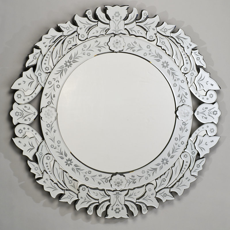 Hindsville Wood Round Wall Mirror