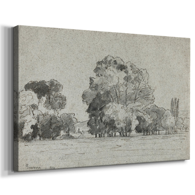 Paysage rétro - Mxii, Toile tendue, H 41 po x l 61 po x P 1,5 po