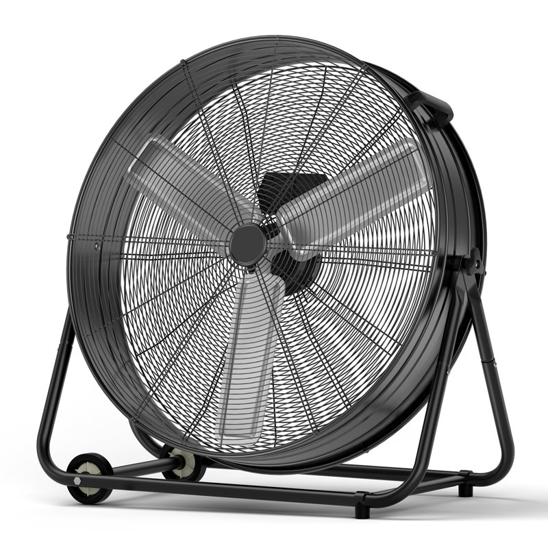 Ventilateur industriel en métal 30 vitesses 3 vitesses, Noir