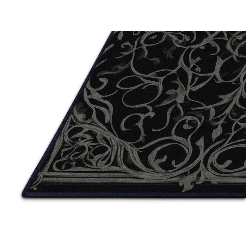 Tapis noir Elegance, Rectangulaire 2 pi x 3 pi