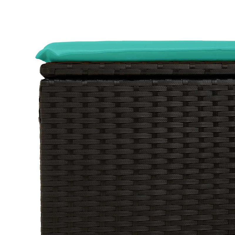 Ensemble de canapé de patio avec coussins 2 pièces Ebern Designs, Bleu, Noir
