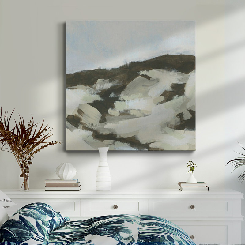 «Neutral Dune II», toile tendue avec châssis de qualité supérieure - prête à être accrochée