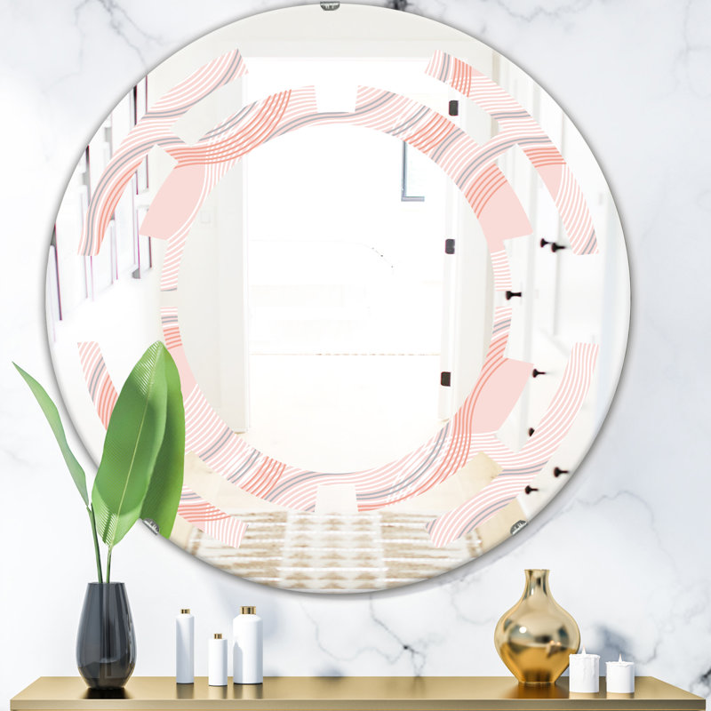 Miroir mural sans cadre Cottage Americana, H 31,5 po x l 31,5 po, Géométrie métallique Space Luxury IV