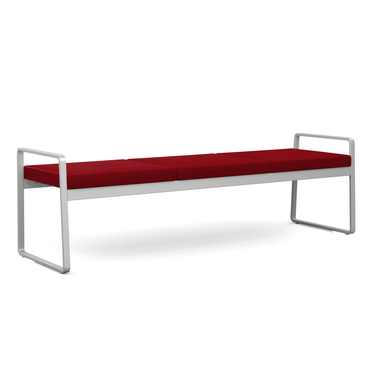 Structure en métal 3 places Gansett, Bordeaux Patriot Plus - nettoyez le vinyle avec un, Argent