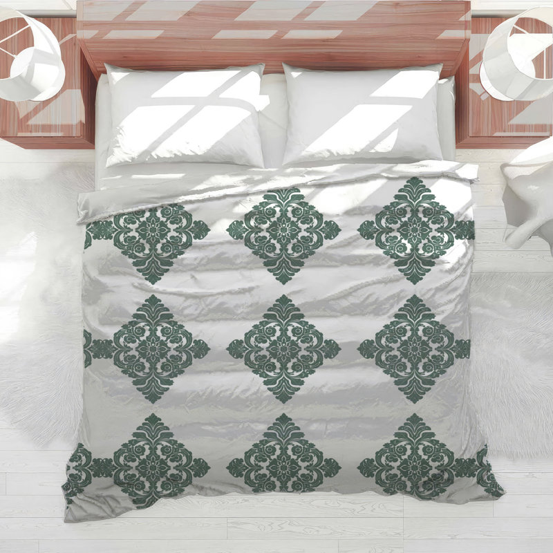 Édredon floral à motif damassé, Twin Extra Long
