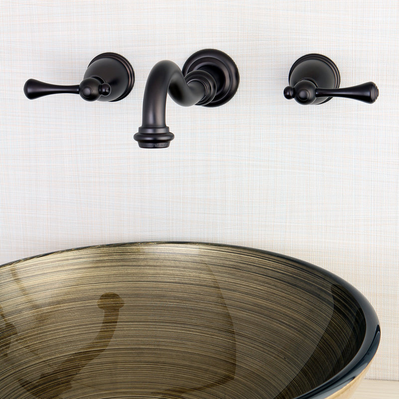 Vintage Wall Mounted Bathroom Faucet, Oil Rubbed Bronze