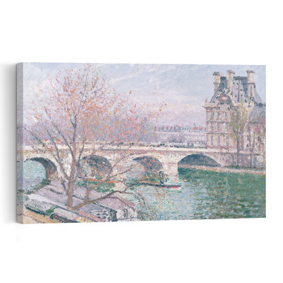 Le Pont-Royal et le Pavillon de Flore, 1903. Estampe d'art mural représentant un paysage d'automne impressionniste contemporain.