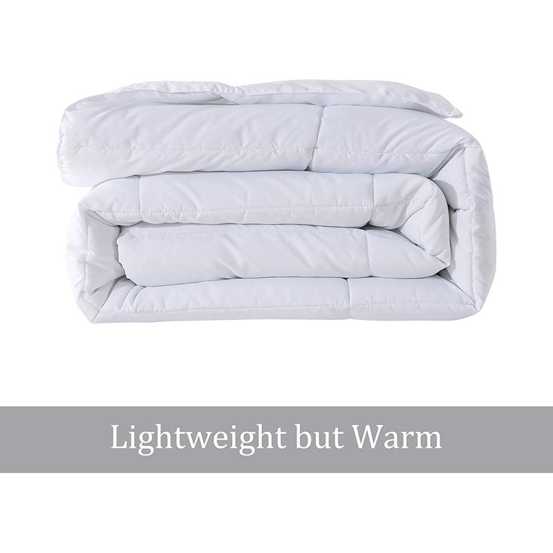 Housse de couette et insert, Housse de couette pour lit simple, Blanc