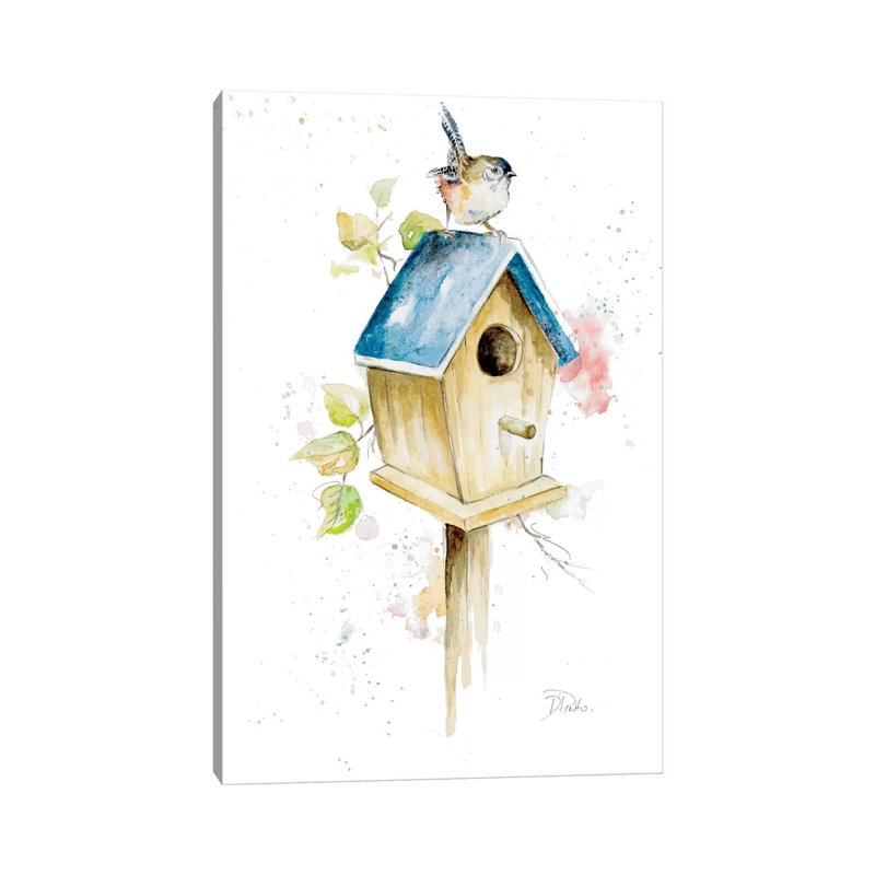 "Bird House I" par Patricia Pinto-impression, Toile tendue, Pas de tapis, H 40 po x l 26 po x P 1,5 po