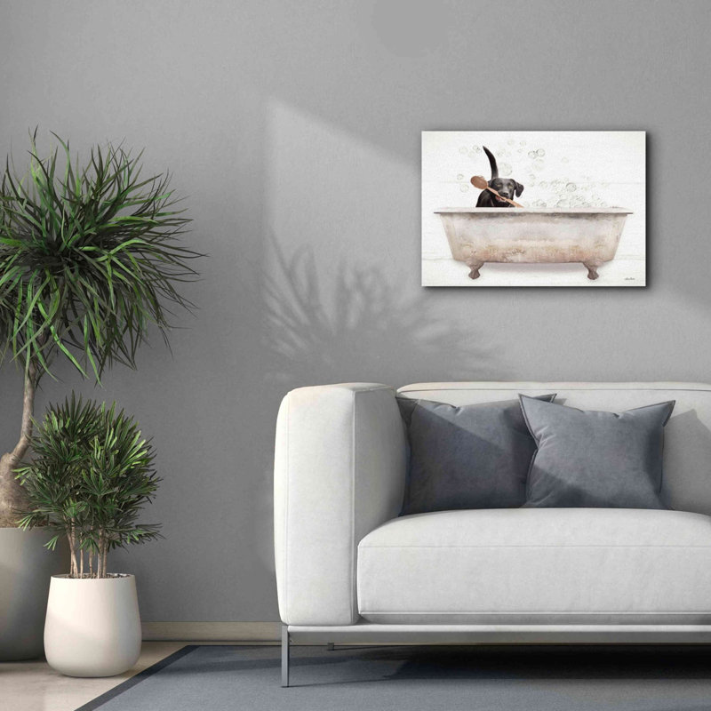 'Doggy Bubbles' by Lori Deiter, Canvas Wall Art, 18" H x 26" W x 0.75" D