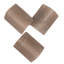 Carreau de sol en L en verre recyclé taupe mat 2 x 2 po Lucenza (2,8 pieds carrés / caisse, paquet de 96)-123158406