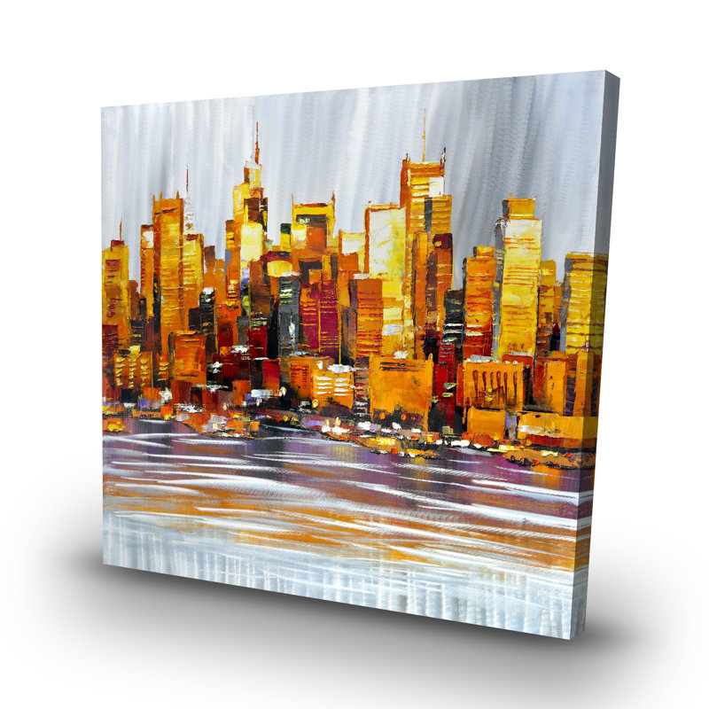 buildings - 32"x32" art on canvas