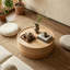Table basse ronde moderne avec finition en faux béton pour le salon, table basse ronde moderne pour le salon-129593836-129593839