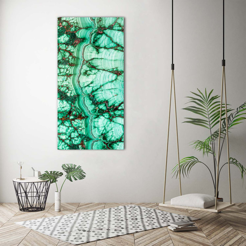 Malachite Texture - Wrapped Canvas Print