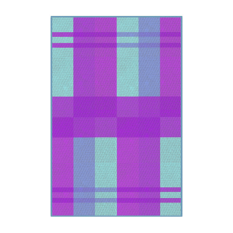 Tapis mauve à motif géométrique Kingsdown, Rectangle 7 pi x 9 pi