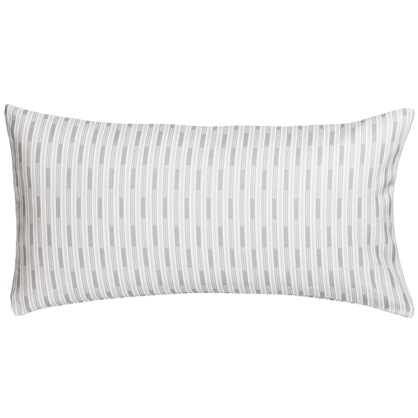 Striped Lumbar Accent Pillow, Polyester, Blue, Rectangle 14"H x 26"W