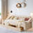 Azekiel Upholstered Tufted Daybed with Two Drawers and USB Ports-1672481762