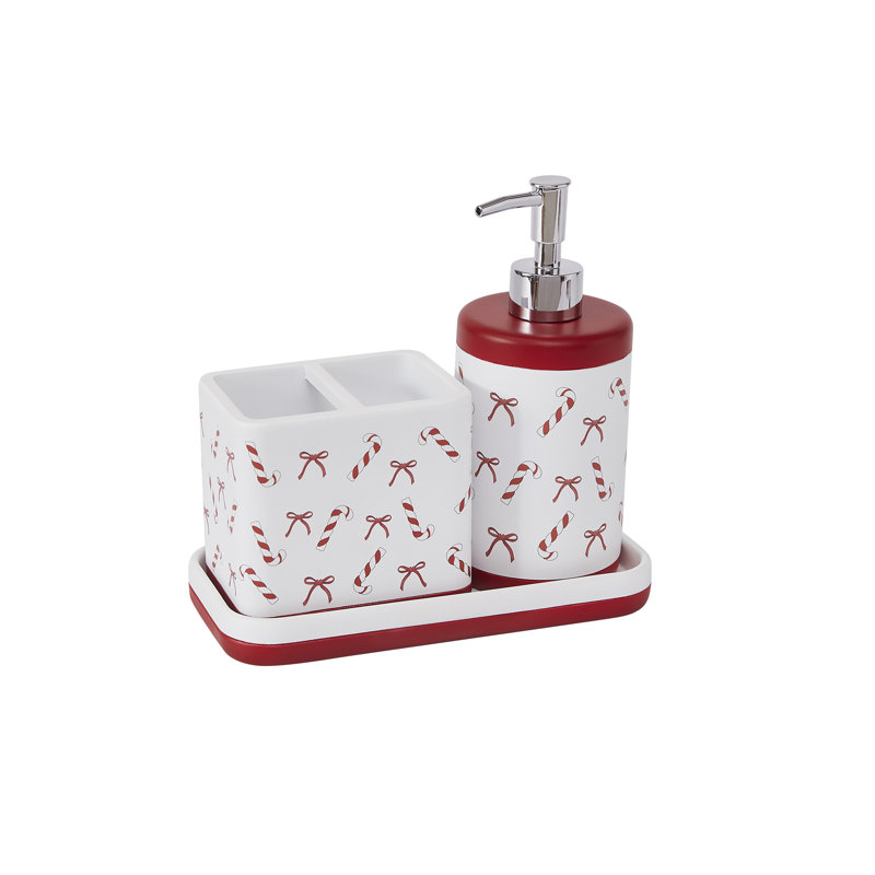 Ensemble d'accessoires de bain 3 pièces Avanti Candy Canes