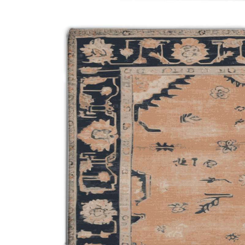 Tapis intérieur et extérieur brun Overdyed, Rectangulaire 8 pi x 10 pi