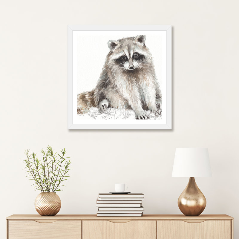 «Forest Friends IV» par Lisa Audit - reproduction d'art, H 24 po x l 24 po x p 1 po, Papier encadré blanc, Blanc