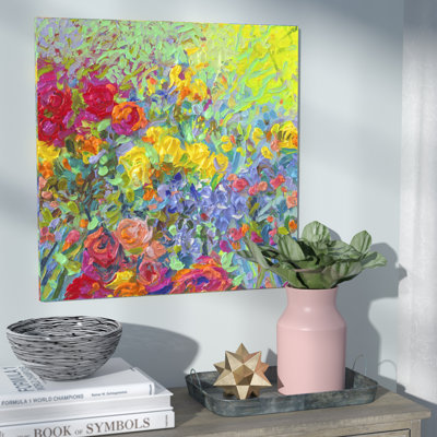 Iris Mesh Clay Flowers par Iris Scott - Impression sur toile tendue sur châssis tendu avec châssis