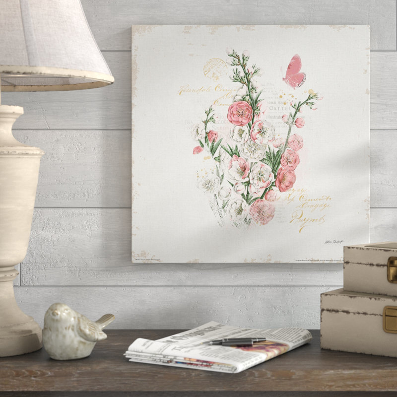 «French Romance III» par Katie pertiet, reproduction d'art graphique sur toile, H 14 po x l 14 po x P 2 po