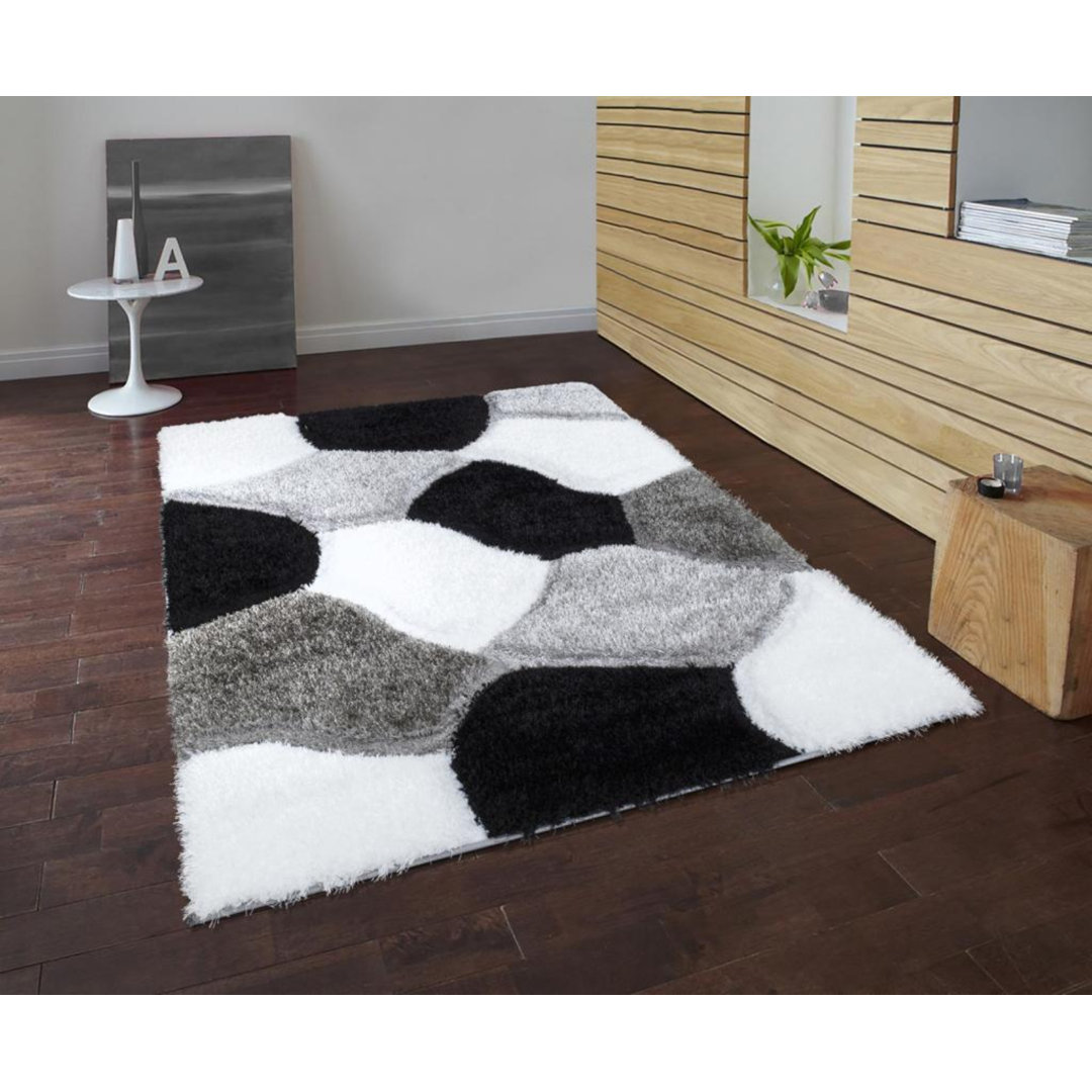 Abelio Looped Black/Grey Indoor/Outdoor Rug