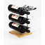 3 Bottle Tabletop Wine Bottle Rack Black