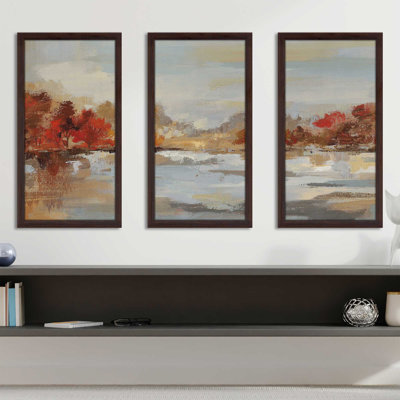 «Late Fall Reminiscense Crop», peinture sur cadre 3 pièces