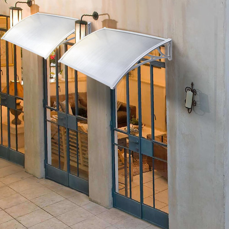 1m x .8m Door Canopy, White, 23cm H X 120cm W X 76cm D