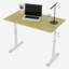 Bureau d'étude à hauteur réglable, bureau à domicile multifonctionnel, 60 cm x 100 cm, structure blanche, plateau en bois naturel | Idée de cadeau-701996817-701996819