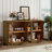 TREXM 4-Door Large Storage Buffet Cabinet With Glass Doors