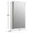 CLC Recessed or Surface Mount Frameless Aluminum Medicine Cabinet Adjustable Shelves-70325200
