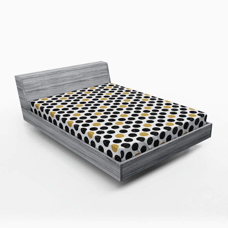 Microfiber Polka Dots Fitted Sheet, Full Fitted Sheet