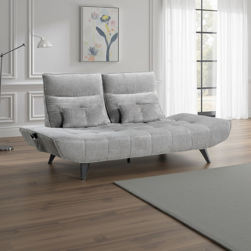 Canapé en chenille moderne et contemporain de 90,5 po Essien, Gris