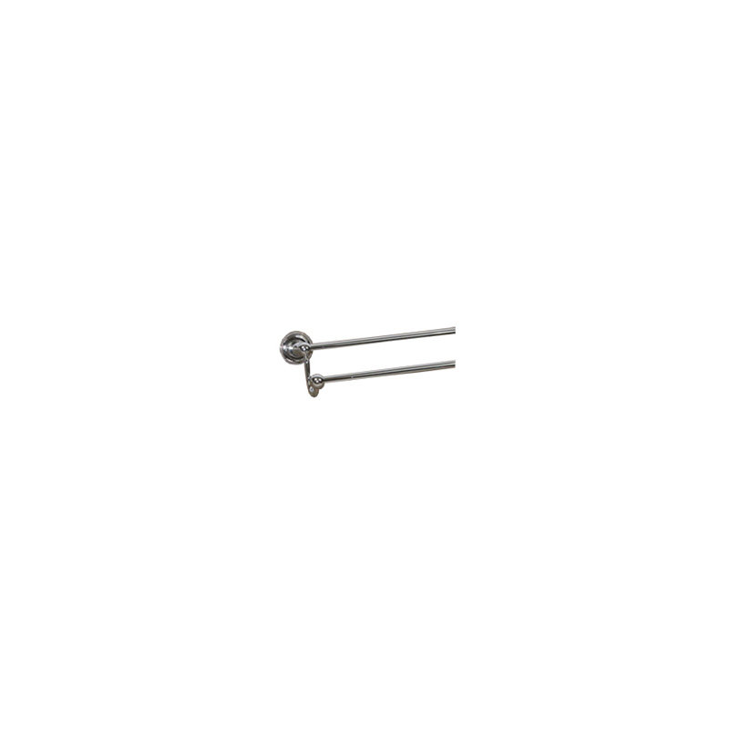 Edwardian Bath Double 32 1/2" Wall Mounted  Towel Bar, Polished Chrome