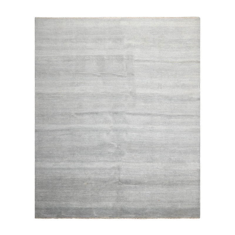 Tapis gris en laine noué à la main Furnas