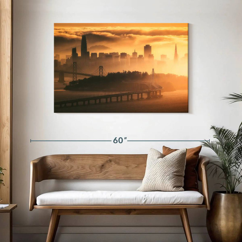 Sireci San Francisco Sunset Fog, 30" H x 45" W