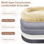 Grand lit pour chien de 78 po avec oreiller moelleux, couverture, sangle - beige-898422216-878888501