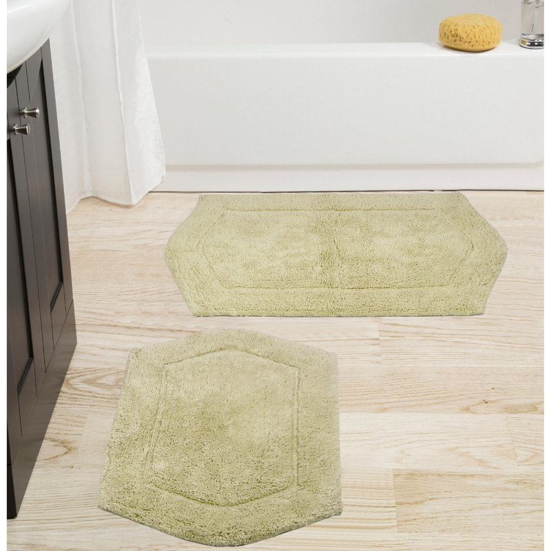Ensemble de 2 tapis de bain Morissette (17 po x 24 po, 21 po x 34 po), Vert