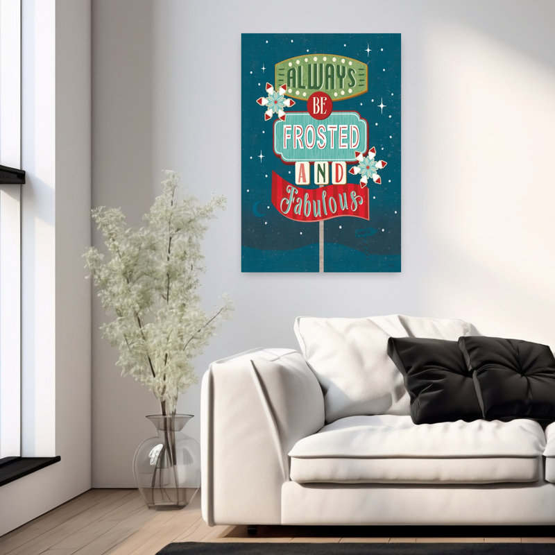 Frosted and Fabulous IV, art contemporain de paysage d'hiver abstrait, H 36 po x l 24 po