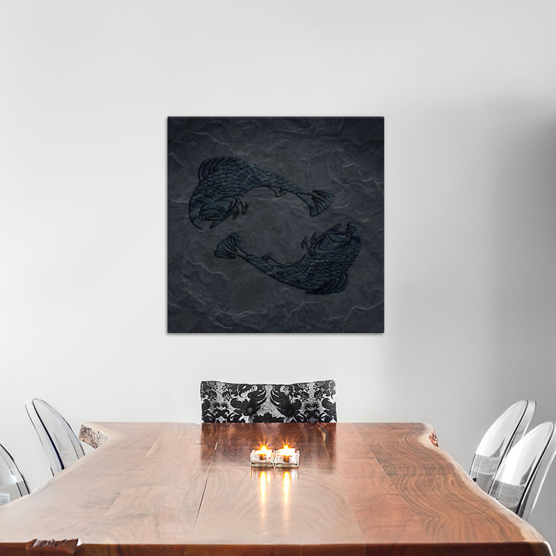 « calculé risk », impression sur toile tendue, H 26 po x l 26 po x P 1,5 po, Papier d'art encadré noir, Pas de tapis