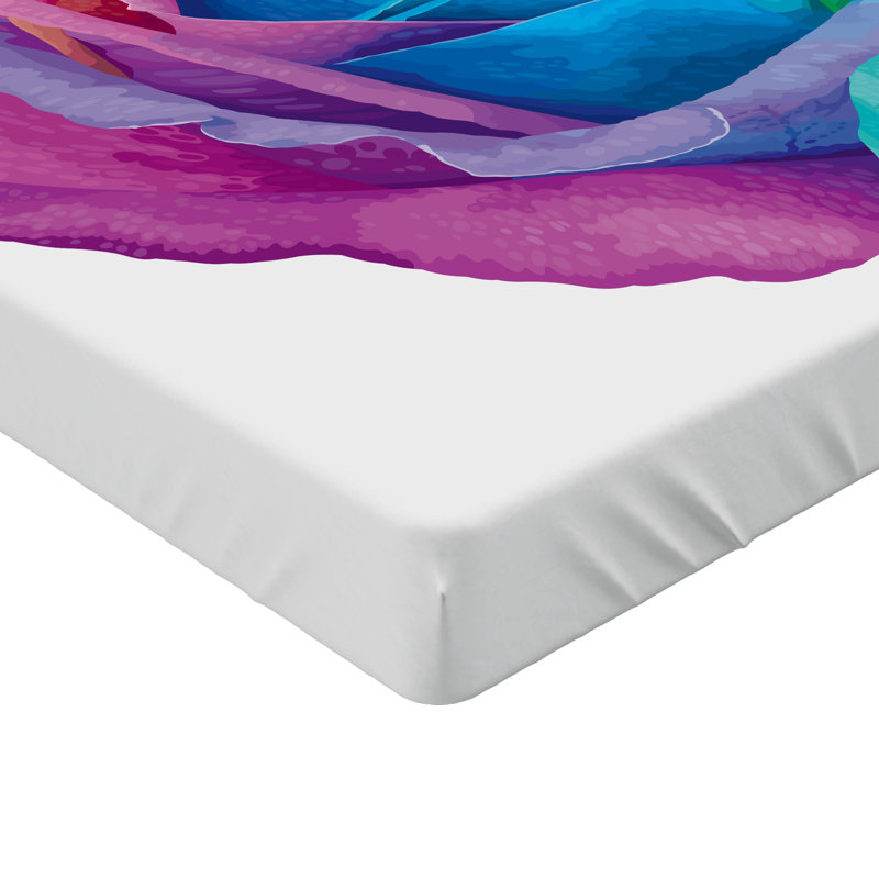 Ensemble de 2 draps-housses Ambesonne, Multicolor Floral 9, Drap-housse grand