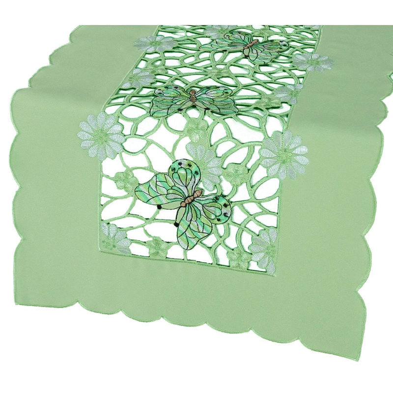 Wani Embroidered Cutwork Table Runner, 72" L x 15" W