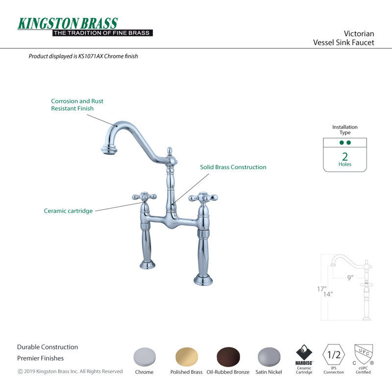 Victorian Vessel Sink Faucet, Oil Rubbed Bronze