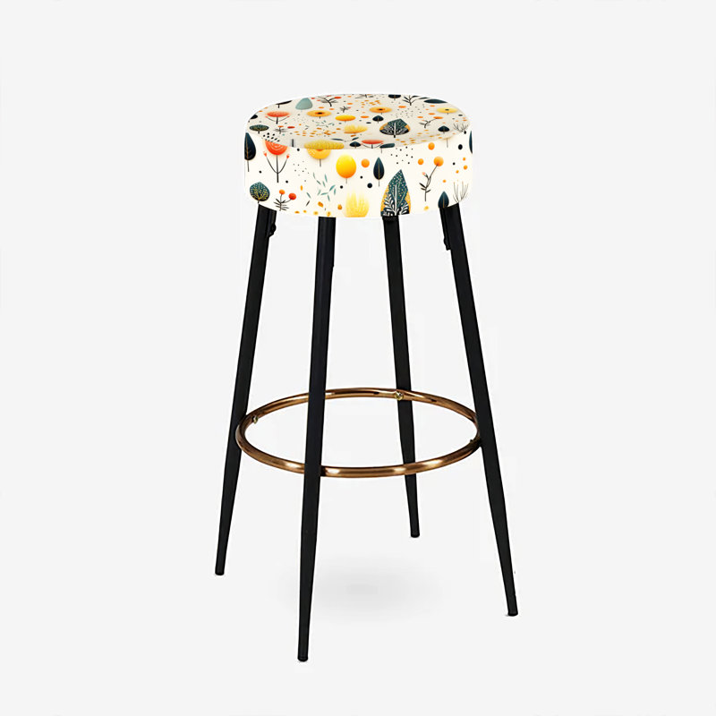 Eclectic Botanical Harmony - Eclectic Bar Stools Set Of 2