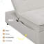 Lit-repose-pieds pliant multifonctionnel avec poche de rangement et port USB