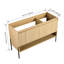 Meuble-lavabo autoportant 48 po - 3 portes en bois d'ingénierie Le chêne moderne augmente le rangement de la salle de bain et la porte de propreté améliore l'organisation